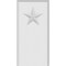 Ekena Millwork Standard Foster Star Plinth Block With Beveled Edge, 3 1/2"W x 7"H x 1"P PBP035X070X100FOS07 - alternate 2
